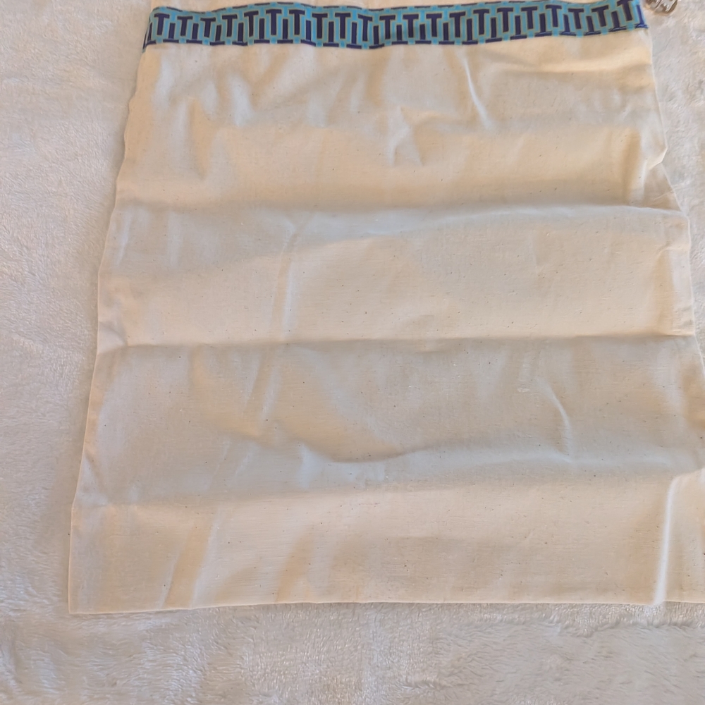 Tory Burch Cream Dust bag with Blue Trim